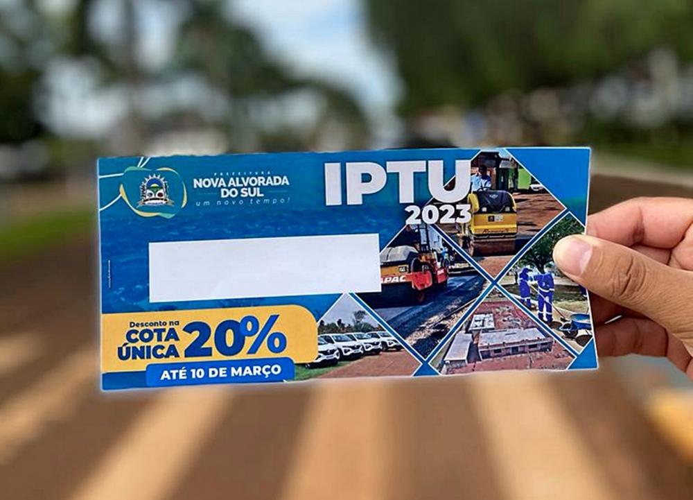 IPTU 2023: Pagamento da cota única tem desconto de até 20% em Nova Alvorada do Sul