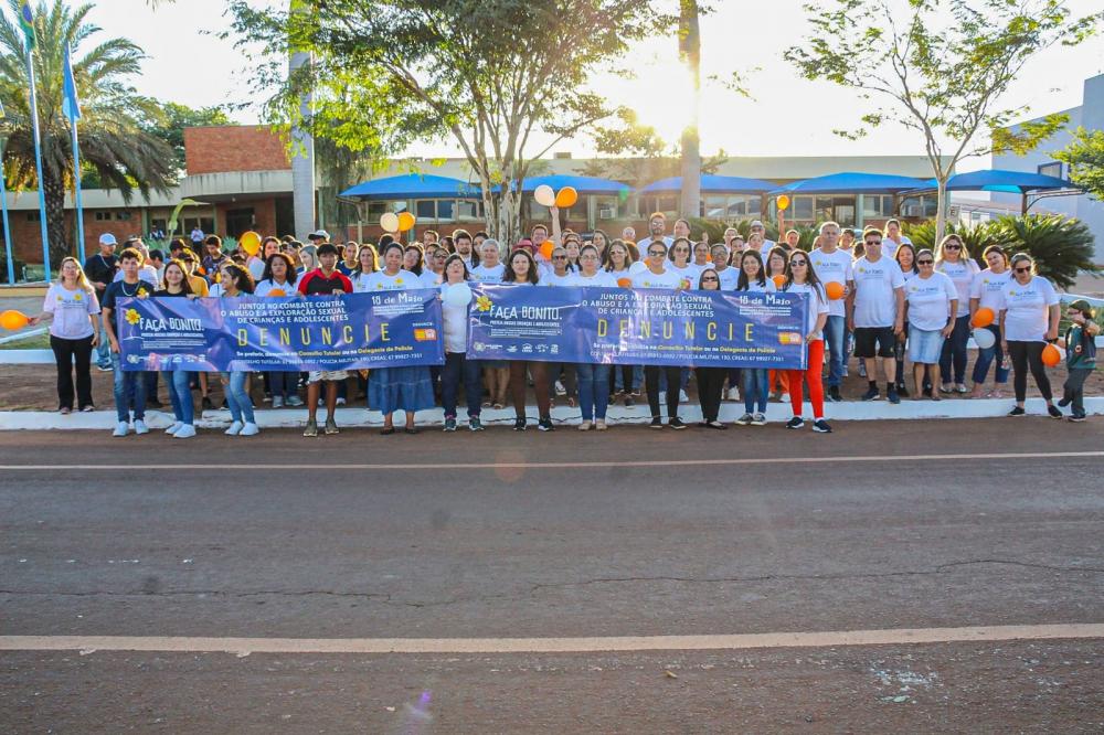 Prefeitura realiza caminhada contra abuso e exploração sexual de crianças e adolescentes em Nova Alvorada do Sul