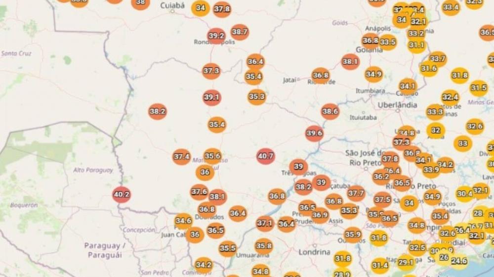 Mato Grosso do Sul bate novo recorde de calor extremo e confirma previsão de 43°C