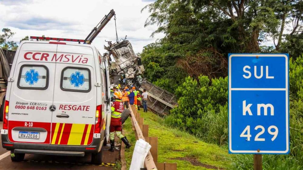 Trecho da BR-163 onde seis morreram em acidente não é duplicado e tem o pedágio mais caro de MS